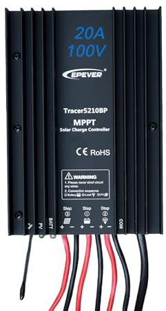 EPEVER Tracer BP Series IOT MPPT Solarladeregler Charge Controller 20A auto work 12V/24VDC, PV 100V, Hocheffizient und wetterfester MPPT Laderegler für verschiedensten Anwendungsbereiche
