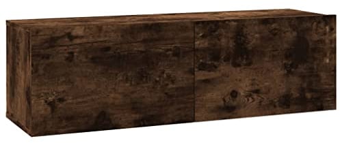 vidaXL Mobile TV a Parete Rovere Fumo 100x30x30cm Legno Ingegnerizzato