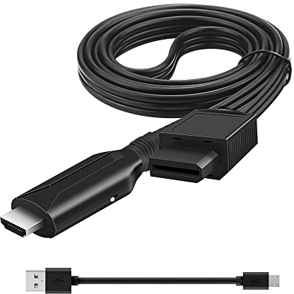 iHaospace 2022 Aufgerüstet Wii auf HDMI Konverter, Wii zu HDMI Adapter Video Konverter für HDTV/Monitor, HD Display stabile Übertragung, unterstützt mehrere Wii Display Modi