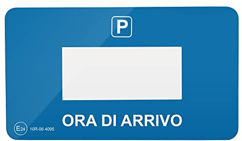 Parkwächter V1 Klebepads mit Parkscheiben-Folie für die elektronische Parkscheibe, 2 Stück, italienisch, blau