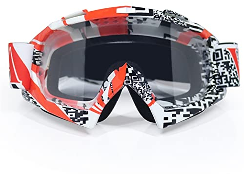 Motorradbrillen, Outdoor-Sportbrillen, Motorradbrillen, UV-Schutz, Streifen, Motocross-Brillen, Ski, Langlauf, flexible Dirt-Bike-Brillen (Farbe: 2) (Color : F2)