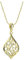 Sofia Milani - Damen Halskette 925 Silber - vergoldet/golden - mit Zirkonia Steinen - Blatt Blumen Anhänger - N0647