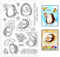 GLOBLELAND Igel Klarstempel Blumen Silikon Klarstempel Siegel Tier Transparentstempel Für DIY Scrapbooking Karten Erstellen von Fotoalben Tagebüchern Heimdekoration
