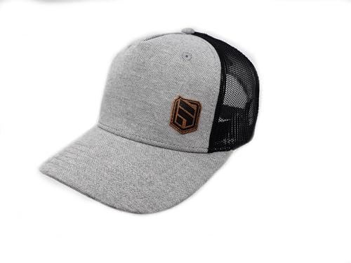 SABBOT Ezra Herren Snapback Cap, Damen Basecap, Outdoor Cap, Kappe mit Baumwolle und Elastan, Kappe, Modernes Design, Verstellbar, Atmungsaktives Netz (Mittelgrau)