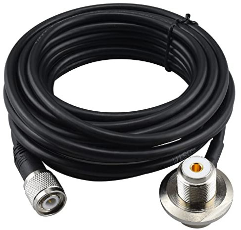 urcianow 5M SO239 UHF Femmina a TNC maschio RG58/U Cavo coassiale di prolunga a bassa perdita Cavo Prolunga CB Cavo Bassa Perdita per CB Ham Radio/Antenna/Broadcast