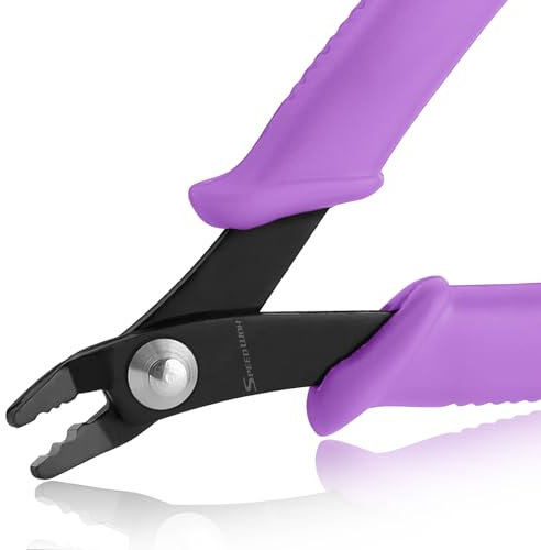 SPEEDWOX Bead Crimping Pliers Jewelry Crimper Plier for Beading Micro Tube Beads Crimper Micro Crimping Pliers Bent 2 Holes Multi Use DIY Jewelry Craft Beading Hobby for 2mm-3mm Beads and Tubes