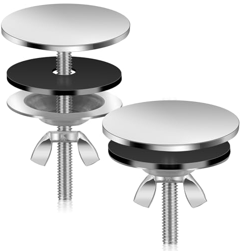 PEOVLVN 2 Pieces Kitchen Sink Hole Cover, Stainless Steel Faucet Hole Cover Kitchen Sink Accessories Sink Tap Hole Plate Stopper Cover for Home Kitchen and Bathroom Sink Decoration (5cm)