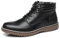 KNBR Stivali da moto da uomo Stivali da taglio classici Chukka Boots Biker Scarpe casual, Nero , 44 EU