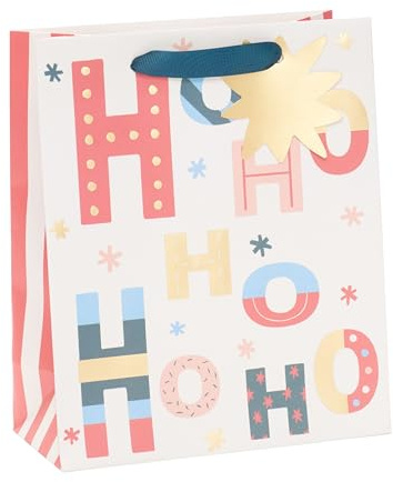 Ho Ho Ho Medium Christmas Gift Bag Festive Xmas Gift Wrap Gifting Accessory 753125