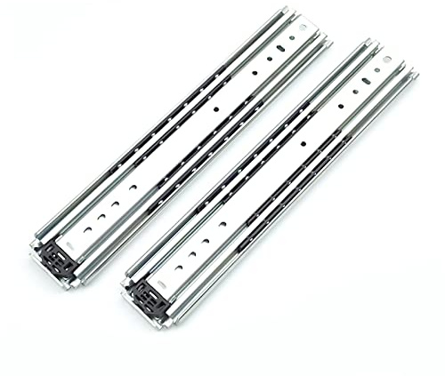 Heavy Duty Drawer Slides 900mm Metal Steel Ball Bearing 3 Folds Rails 500kg Capacity Side Mount 1 Pair