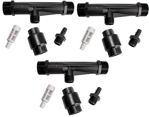 Eoslcusmvl 3X de FertilizacióN Venturi de 2 Pulgadas IrrigacióN de Rosca Macho Venturi Inyector de Fertilizante AutomáTico Jeringa de Fertilizante