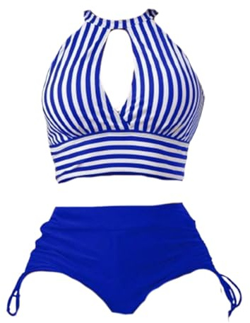 Mes Commandes Maillots Deux Pièces Femme Amincissante Couleur Uni Sexy Tenue Mayo De Bain Femme 2 Piece Fitness Grande Taille Ete Ventre Plat Travail Maillot De Bain Triangle Bleu Royal S