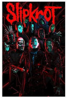 Singer Heavy Metal Art Slipknot Poster auf Leinwand, ungerahmt, 40 x 60 cm