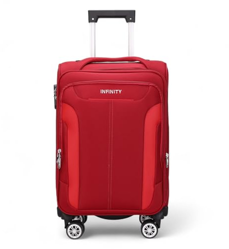 Cabin Carry on Suitcase 20 Lightweight 4 Wheels Spinner 3-Digit Combination Lock Soft Shell Luggage Hand Luggage Flight Bag for EasyJet Ryanair Birtish Airways and All Other Airlines 58x37x27