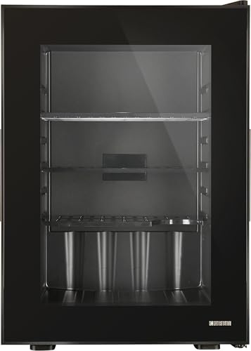 Corby Eton 40L Glas-Minibar in Schwarz mit schwarzem Innenleben - EU-Stecker