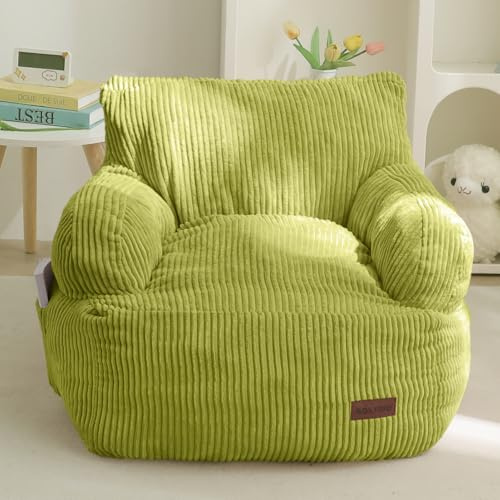 MAXYOYO Fauteuil Pouf pour Enfants, Canapé Pouf Rempli pour Tout-Petits, Garçons et Filles, Fauteuil Paresseux avec Poche, Chaise au Sol pour Jeux, Lecture