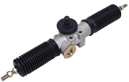 RASTKY Styrväxel Rack Pinion Assemblage, 30T 420mm Lång för Go Kart ATV | Stålalloy med Gummibussning, 14 Mm Axel, M12-gänga, Dammtät, Vattentät, för UTV Fyrhjuling Traktor Gräsklippare