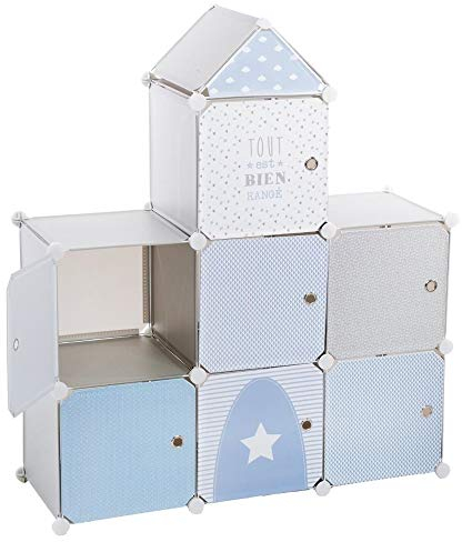 Atmosphera Almacenamiento Infantil Grey Castle, L. 94,5 x l. 109 x H. 32 cm