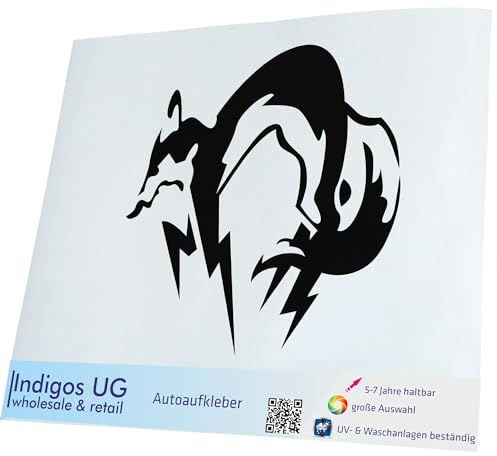 INDIGOS UG Auto Aufkleber Fox Hound - 100x100mm schwarz - Selbstklebender Sticker für Auto, Fenster, Bus oder LKW - UV-beständig & wetterfest - Tuning