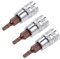sourcing map 3 Pcs 1/4 Drive x 3mm Hex Bit Socket, Standard Metric, S2 & Cr-V Steel