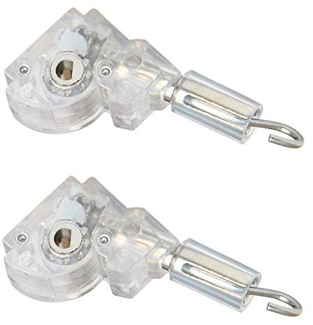 2pcs 1 Blinds Wand Tilter Mechanism with D shaped Gear 5/32 Hook Connection for aluminum or vinyl mini blinds with measure 1 x 1 headrail