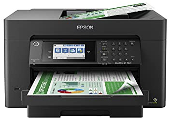 Epson Workforce Pro WF-7820 Wireless All-in-One Wide-Format Printer, Auto 2-Sided Print 13 x 19 Copy, Scan & Fax, 50-Page ADF, 250-sheet Paper Capacity, Works with Alexa - Black
