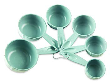 Nordic Ware Juego de 6 tazas medidoras de cristal de mar