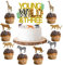Sursurprise Dschungel Wild & Three Cake Topper, Dschungeltiere Cupcake Topper, Safari Dschungel Animal Print Happy 3 Geburtstag Kuchen Dekor, 3 Geburtstag Party Dekorationen 25 Pack