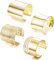 LOLIAS 4 Pezzi Bracciale Polsino Bracciale Set per Donna Liscio Aperto Filo Largo Bracciali in Oro Regolabili Fascia Superiore Polsino Avvolgere Polso Braccialetti in Lega Gioielli
