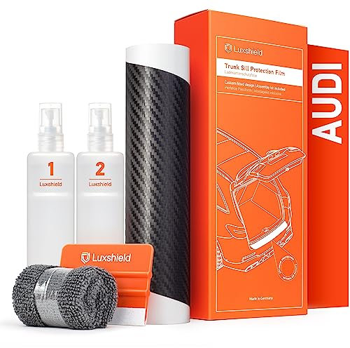 Luxshield Ladekantenschutz Folie für Audi A3 Sportback 4 (IV) 8Y I 2020-2025 - Stoßstangenschutz, Kratzschutz, Lackschutzfolie - Carbon Schwarz