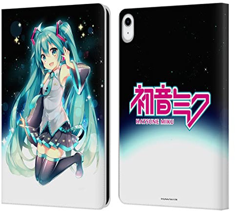 Head Case Designs Offizielle Hatsune Miku Nachthimmel Grafiken Leder Brieftaschen Handyhülle Hülle Huelle kompatibel mit Apple iPad 10.9 (2022)