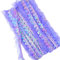 12Yards 25-30mm Vintage Glitzer Pailletten Organza Rüschen Borten Spitzenband Paillettenband Spitzenborte Dekoband Zierband Pailletten Bänder Plissiertborten für DIY Nähen Hochzeit Kostüme Deko,Lila