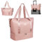 flintronic Reisetasche Damen, Faltbare Reisetasche, Sporttasche mit Nassfach, Handgepäck Tasche, Wasserdicht Travel Bag Duffle Bag, Trainingstasche, Handtasche für Sport & Reisen-Rosa