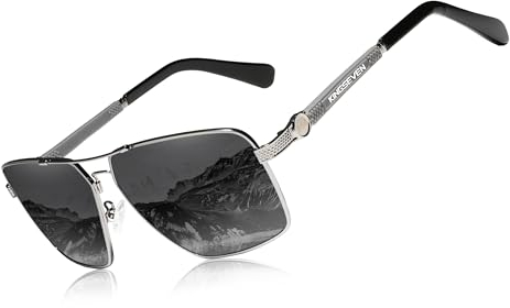 KINGSEVEN Sonnenbrillen Polarisierte Beschichtung Linse 2023 Auto Reset Framework Fahrbrillen für Männer/Frauen Oculos (Pistole Grau)