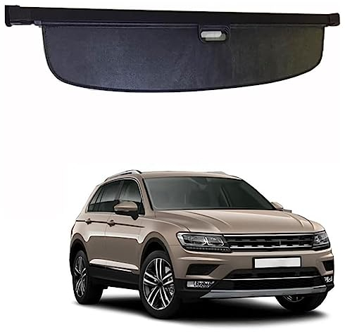 Einziehbarer Auto Kofferraumabdeckung für V-W Tiguan L 2017+, Laderaumabdeckung Rollo Schutz Cover Kofferraum Hutablage Privatsphäre ZubehöR