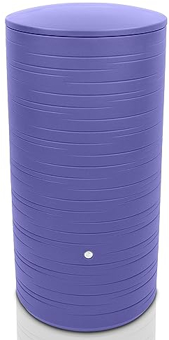 YourCasa Regentonne 280 Liter [PureRain] mit Metallgewinde und Deckel - Regenfass Frostsicher aus Kunststoff - Regenwassertonne - Regenwassertank Garten Wassertank Regensammler Wandtank (Violett)