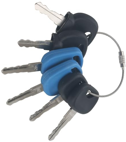 GAOHOU 6Pcs clé de contact universelle 14601 14603 14607 compatible avec JCB BOBCAT BOMAG New Holland Ford