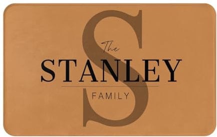 Personalized Door Mat - Door Mat with Your Own Text - Initial Custom Door Mat -Custom 24x16 Inch Door Mat -Non-slip soft absorbent entrance door mat carpet -For Entry Courtyard Hallway Indoor Outdoor