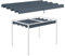 Outsunny Copertura Retrattile per Gazebo Pergola con 8 Fori di Drenaggio, Tetto per Gazebo in Poliestere UV30+, 286x245 cm, Grigio Scuro