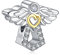 Rimgoris 925 Sterling Silber Charm für Damen Armbänder Halskette Engelsflügel LOVE Charm Armband für Damen