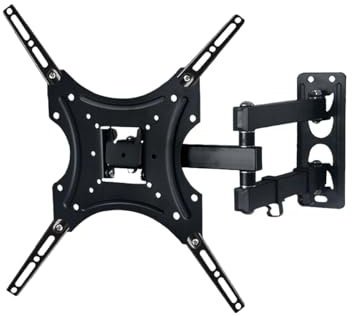 Swivel TV Wall Bracket Mount 32-55 inch Screens, for Flat & Curved TV up to 22KG Vertical Tilt: +15 degrees to -15 degrees VESA Mount 75x75MM to 400X400MM