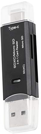OSALADI Lecteur USB Type-c Micro USB pour Carte Mémoire Lecteur OTG pour Téléphone Et Ordinateur Noir