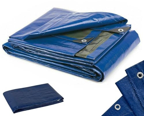 Telo telone occhiellato impermeabile con occhielli copri piscina 80 110 150 gr per copertura in polietilene (12x8 metri - 80 grammi/mq)