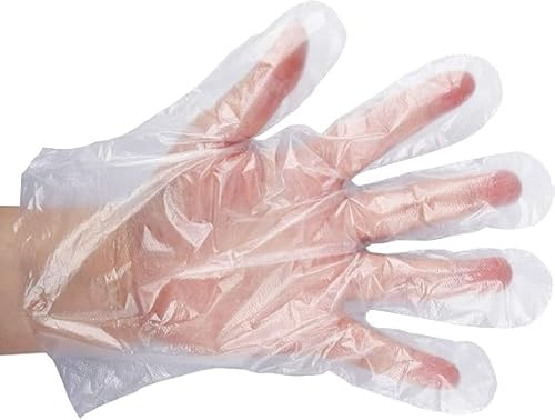 CHGANG Disposable Gloves, 100 Pcs Disposable Food Gloves, Latex-Free, And All-Purpose Plastic Gloves For Food Prep, Cooking, One Size Fits Most