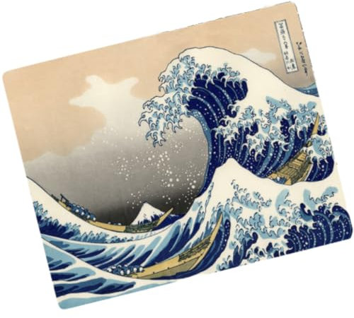 Muteitt Tapis De Souris De Jeu Japonais Vague Au Large De Kanagawa, Tapis De Souris pour Ordinateur De Bureau, Ordinateur Portable
