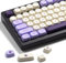 XVX Keyboard Keycaps XVX MOA Profile Purple Grape PBT Dye Sublimation Custom Design Purple and White (Compatible with Cherry MX Switch)