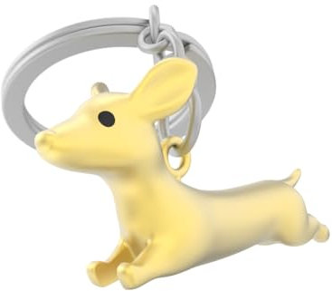 METALMORPHOSE - Porte-clés Teckel, Chien Saucisse - Porte clés Animal - Cadeau Homme et Femme
