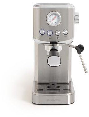 CREATE / THERA CLASSIC COMPACT/Cafetera express acero inoxidable / 20 bares, semiatuomática, función café frío, doble salida, depósito 1,2L, café molido y monodosis ESE 55mm, con vaporizador, 1350W