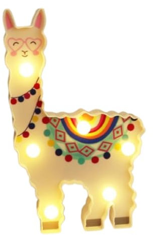 Lama-Nachtlichter, 6 LED-Lichter, niedliche Tierform, Nachtlampe, LED, bemalte Lama-Nachtlampe, LED-Dekorationslampe für Weihnachtsfeier