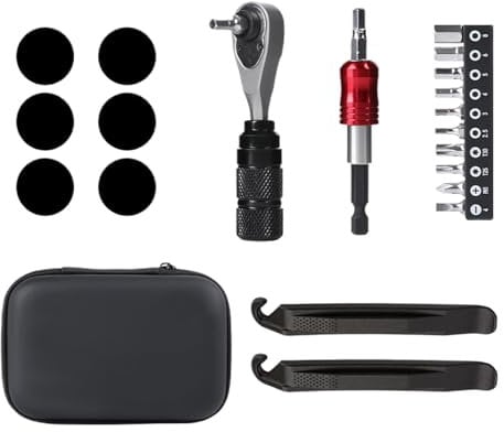 Bikes Tool Kit, Ratcheting Wrench Set, Torque Wrench Set, Bikes Tool Box, Motorcycle Torque Wrench, Aluminum Alloy Ratchet Multifunctional Perfect for Daily Maintenance